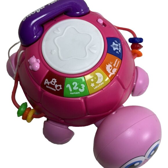 Musical Turtle Crawling Baby phone Tummy Time with Light & Sound Infant Pink Sea - Picture 5 of 8
